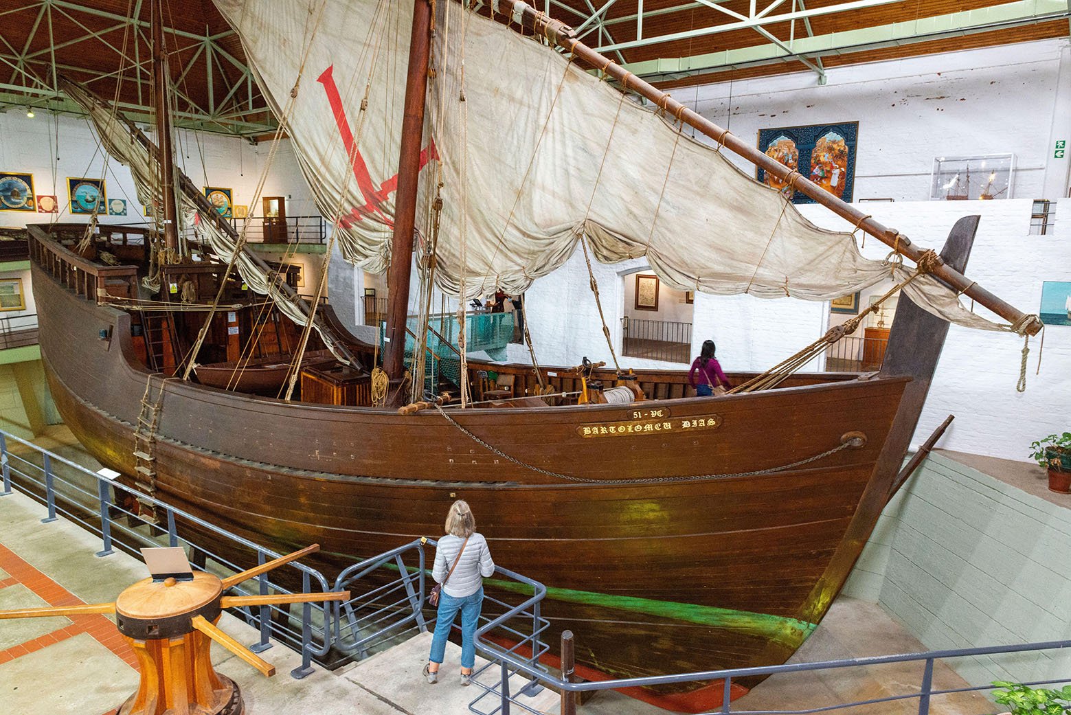 2B2ACCE Life size replica of Bartolomeu Dias' Caravel (Portuguese) in the Bartolomeu Dias Museum Complex,Mossel Bay, Western Cape, South Africa